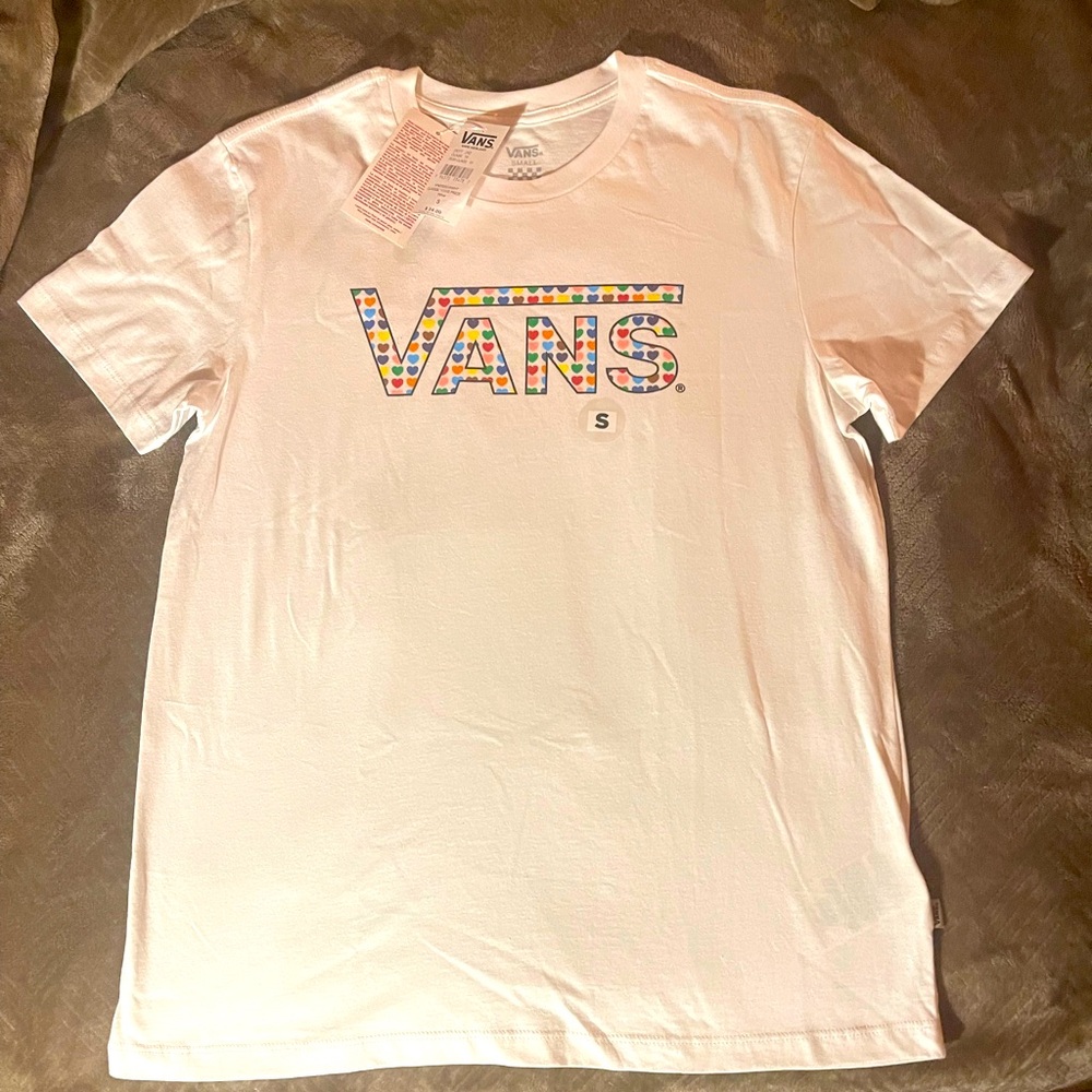 Vans Pride Short Sleeve White Tee Size Small